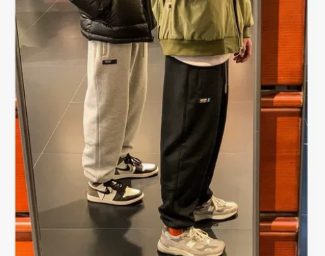 400g重磅休闲裤秋冬纯棉宽松韩版潮流百搭...