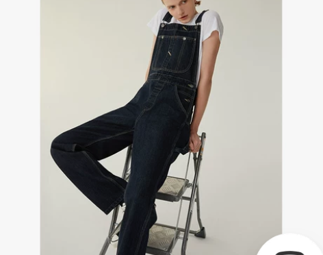 背带牛仔裤 高腰牛仔背带裤ZNEJeans...