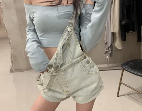 大码胖mm网红牛仔短裤女2022春夏新款减...