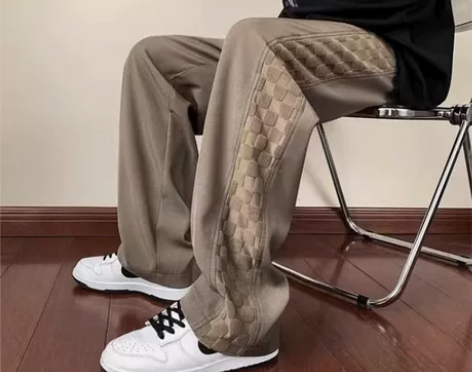 裤子男春秋季ins百搭港风直筒宽松运动潮牌...