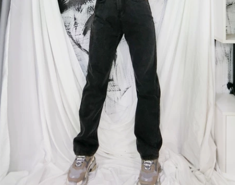 TK 2020秋冬新高腰显瘦垂感牛仔阔腿裤...