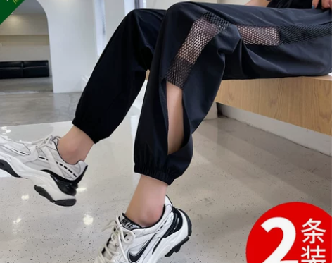 2022新款冰丝速干七分运动裤子女夏季薄款...