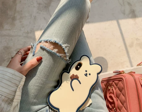 高腰破洞牛仔裤女九分2022春新款浅色紧身...