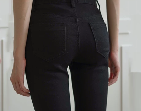 黑色牛仔裤女春秋2022新款显瘦高腰九分裤...