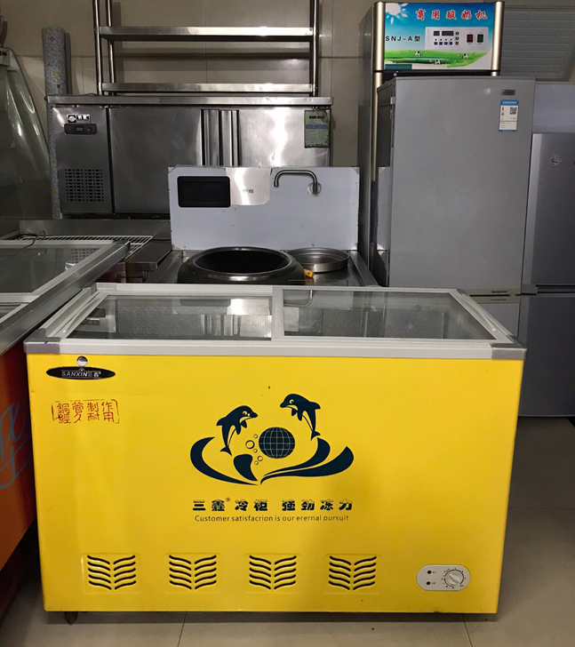 三鑫双玻璃移门冷冻柜，铜管耐用，看上的联系我