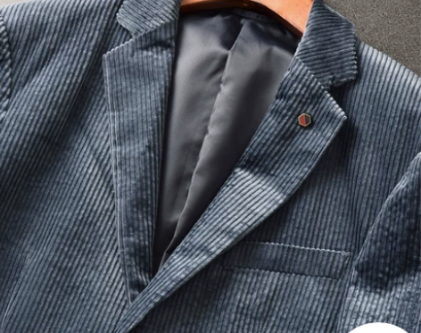 大捡漏 剪标男外贸复古灯芯绒西服男士春秋商...