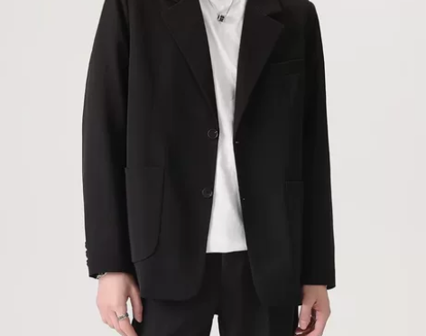 Romon罗蒙高级感坠感休闲西服男宽松韩版...