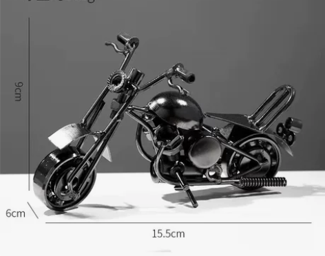 铁艺炫酷摩托车摆件送男友生日礼物客厅装饰品...