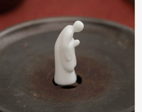 白瓷小号创意无相佛“布施”人物摆件居室客厅...