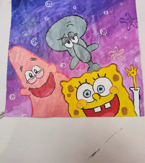 手画，丙烯画 无画框