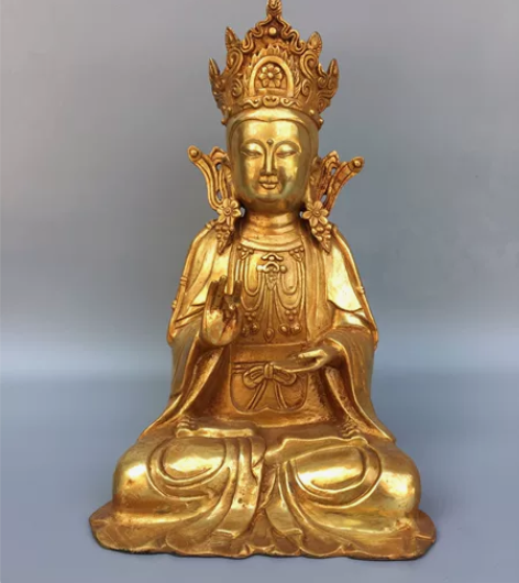 铜鎏金度母佛像,工艺精美,包浆厚重,尺寸如...