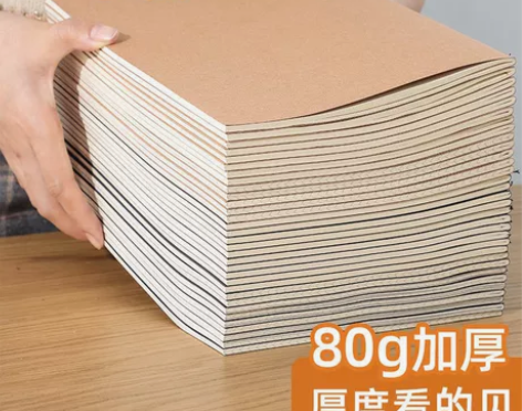 笔记本本子复古A5车线本牛皮纸B5简约大学...