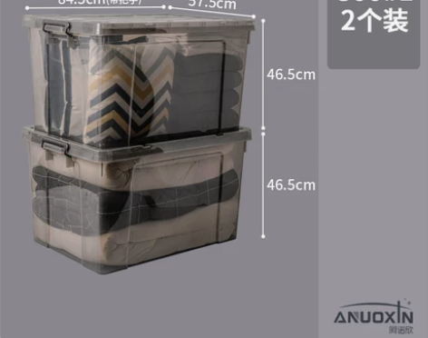 【88狂欢价】透明收纳箱特大号塑料衣物储物...