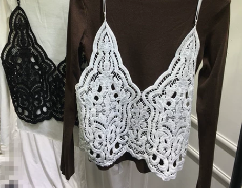 吊带外穿背心蕾丝 全新，黑白两个一起打包全...