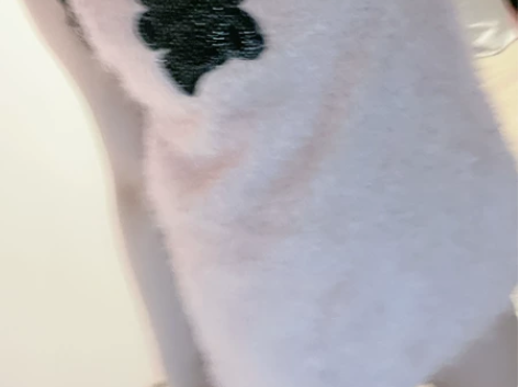 粉色小熊高领毛毛背心，里面是棉服，厚实， ...