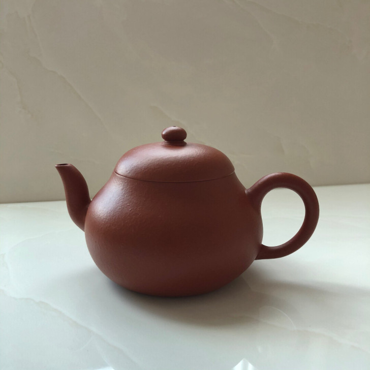 全手赵庄朱泥 梨型壶  泥工一流 收藏佳品
