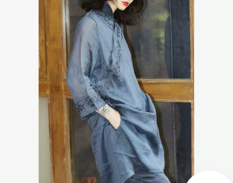 第九云【朝花夕拾】三色超高品质清爽透气真丝...