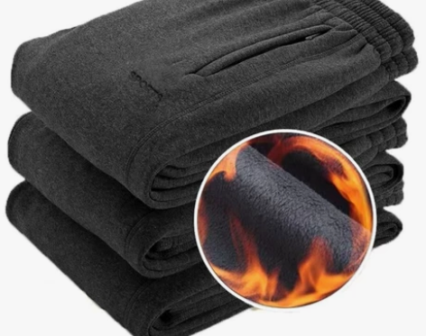 秋冬男士加绒加厚运动裤中老年宽松大码休闲裤...