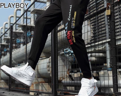 花花公子休闲长裤男士潮牌夏季薄款2020新...