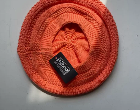 欧洲订单 全棉镂空贝雷帽 全新 颜色 橘色...