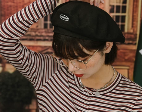 午睡自制日系 贝雷帽女薄款2020年新款复...