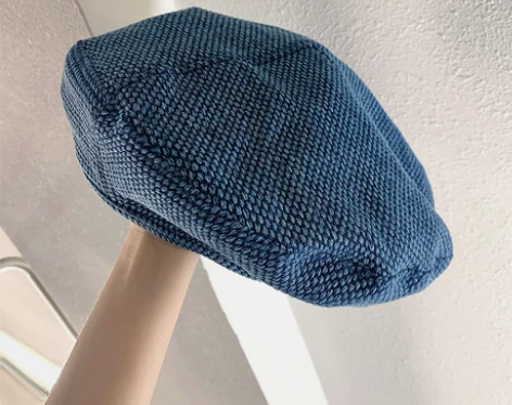 CINCIN复古时尚牛仔蓝贝雷帽女ins气...