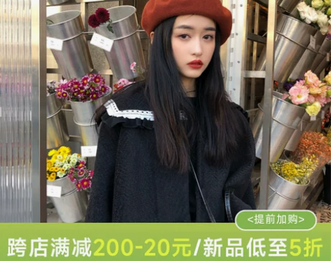 贝雷帽女秋冬韩版日系百搭羊毛呢纯色蓓蕾帽英...