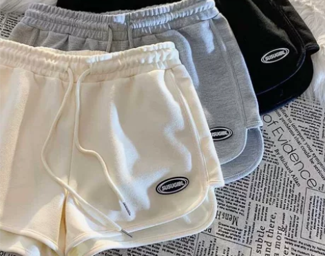 夏显高宽松显瘦热裤女韩版百搭休闲居家运动阔...