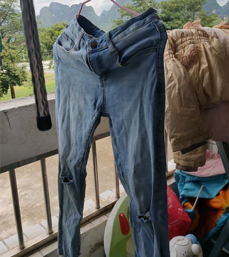 破洞牛仔裤女紧身裤夏天裤子长裤牛仔裤五分裤...