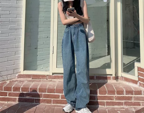 复古港风褶皱扣子阔腿拖地裤 M 感兴趣的话...