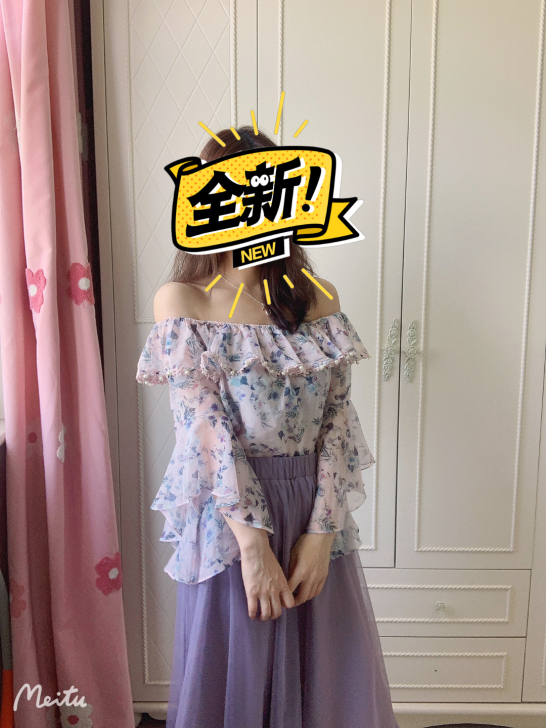 品牌两穿小清新雪纺上衣,穿上真的超级美,妥...