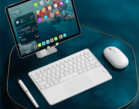 BOW航世无线蓝牙键盘静音充电鼠标套装适用...