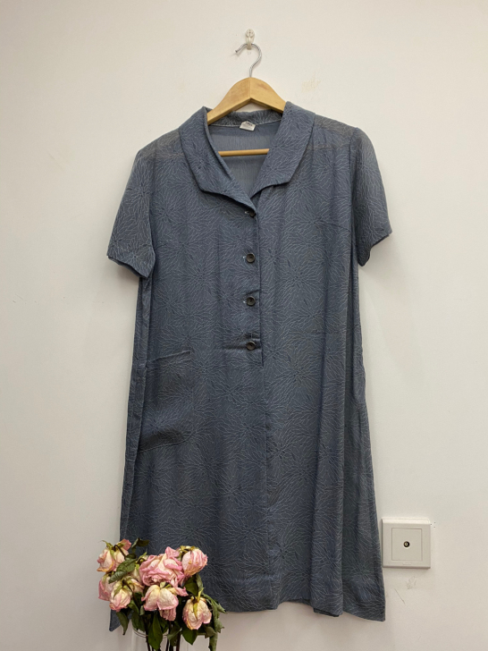 vintage 古着 连衣裙 淡雅 素色