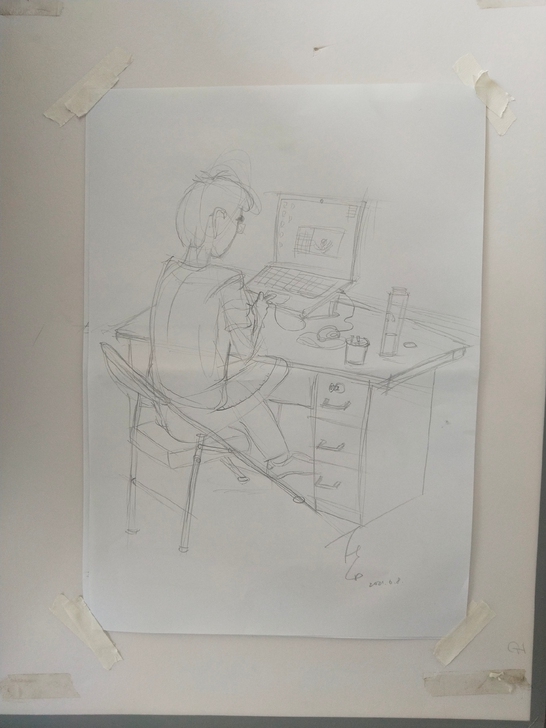 承接自画像，简易版的涂鸦勾勒！