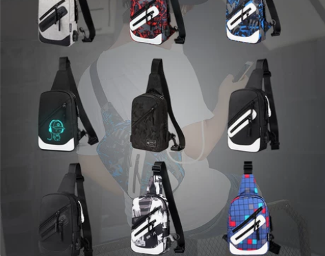 男士斜挎包潮牌ins街头小包牛津布学生单肩...