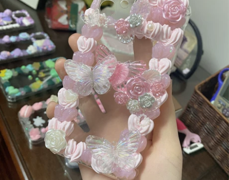 25包邮奶油胶手机壳（粉色仙气） 可定制