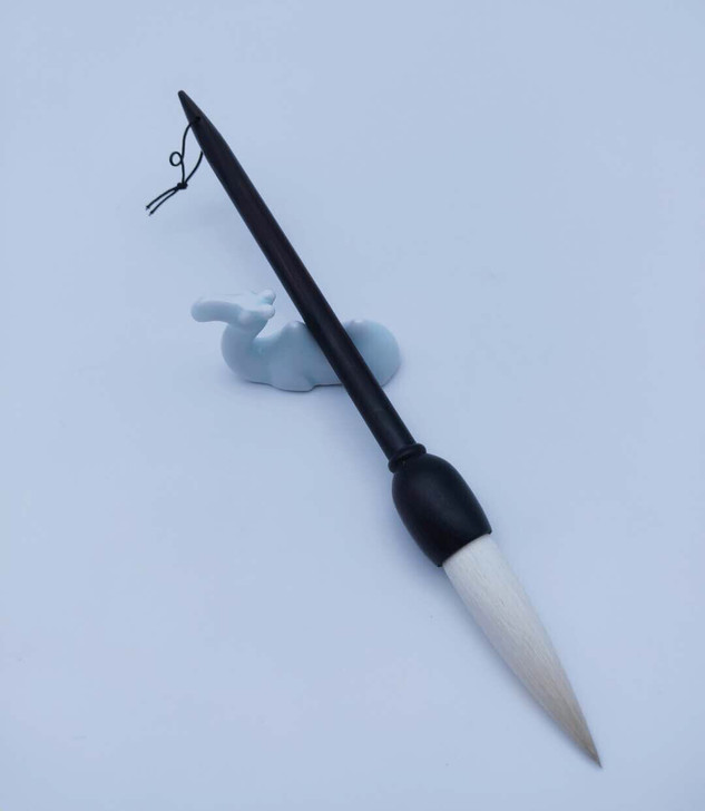 善琏湖笔全黑檀木楂笔羊毫长锋湖笔羊毫纯羊毫...