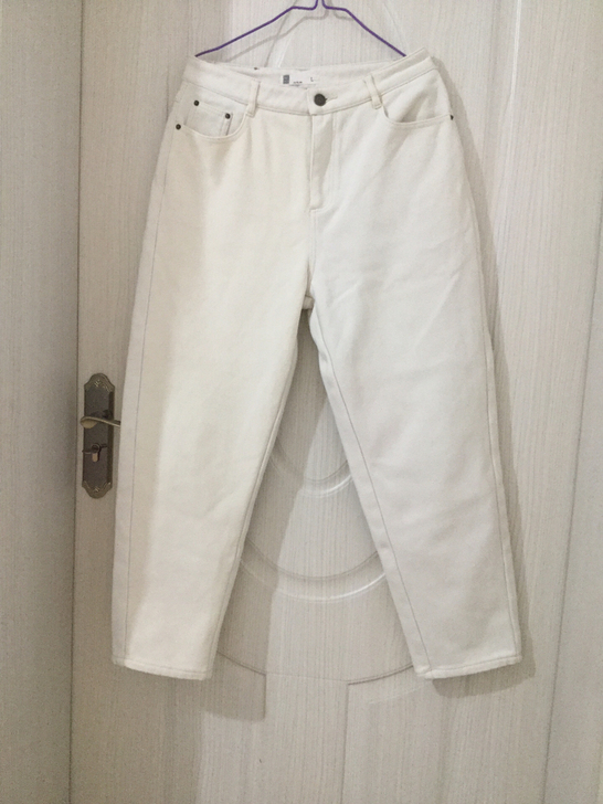 全新马可末专柜正品高腰加绒加厚老爹裤九分裤...