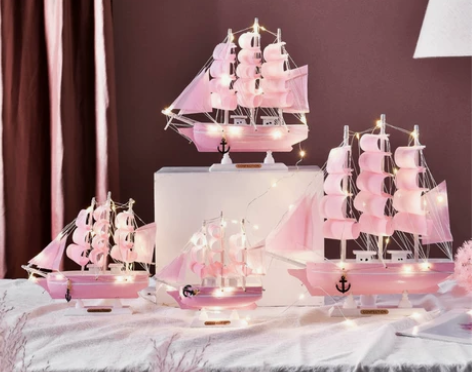 一帆风顺摆件帆船模型生日礼物女送男生毕业办...