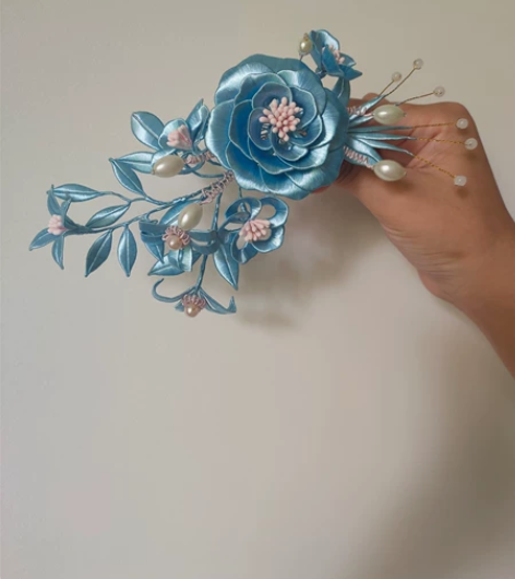 缠花蓝色玫瑰全新 可改色 感兴趣的话点“我...