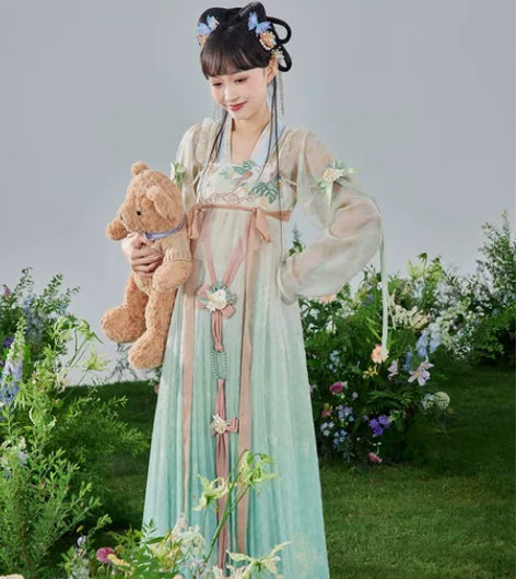 七月夕 汉服 栀夏 对襟印花短衫一件，全新...
