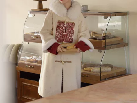 七月夕汉服 祈年 对襟针织短衫汉元素连帽补...