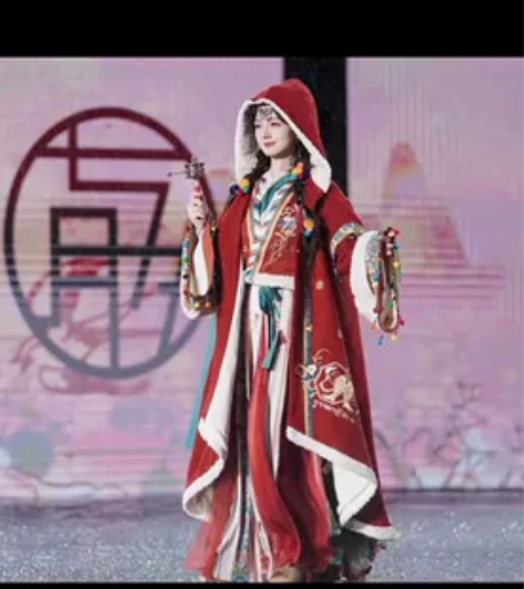 七月夕汉服 玄女 交领上袄改良绣花短背子下...