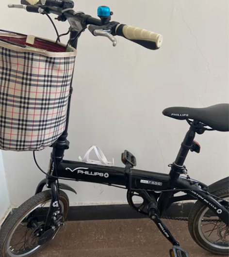 飞利浦折叠变携自行车，高低可升降，非常方便...