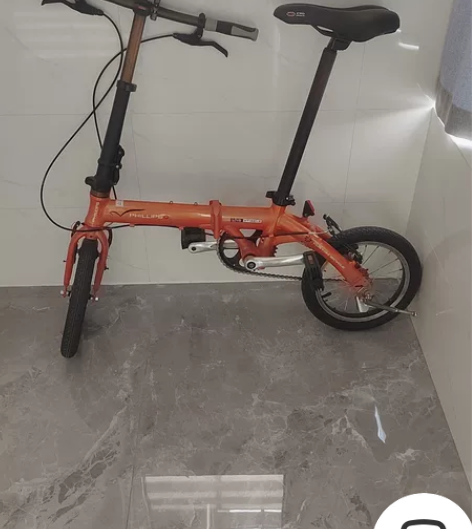 全铝折叠自行车 折叠体积很小很轻 很少骑...