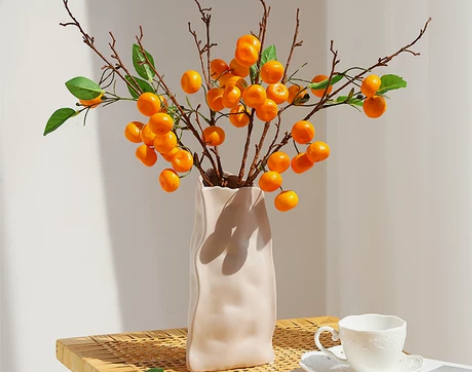 小金桔仿真花客厅摆设室内装饰橘桔子树枝仿真...