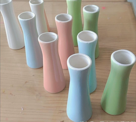 【4个12.8】陶瓷小清新花瓶水培简约花器...