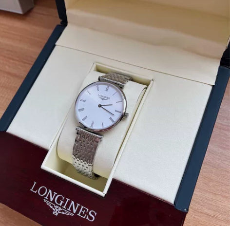 浪琴手表浪琴嘉岚系列男表钢带超薄防水石英表...