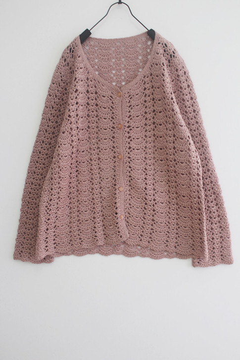 vintage古着孤品手工素色简约秋季重工...