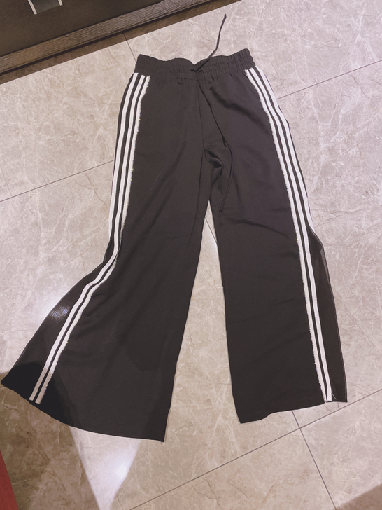 雪纺运动阔腿裤